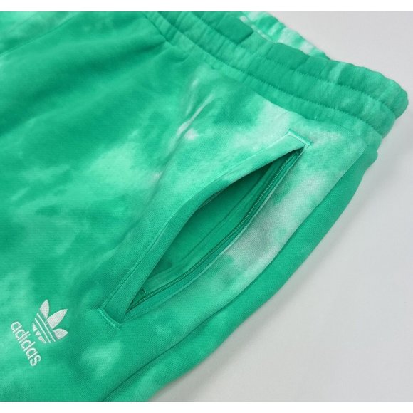 🛑SOLD🛑 Adidas Essentials Tie Dye Green White Mens Large Sweat Shorts Athletic - Picture 7 of 9